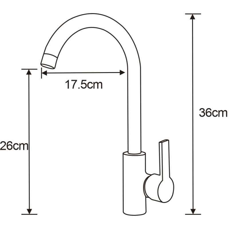 Mexen Ana kitchen faucet, chrome - 671000-00