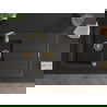 Mexen Andres 1.5-compartment granite sink with a drip tray 1000 x 500 mm Black/Gold metallic, siphon Gold - 6515101510-75-G