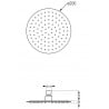 Mexen Slim Shower Head 20 cm, Chrome - 79220-00
