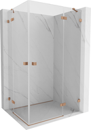 Mexen Lunar Duo Right-Swing Shower Cabin 100 x 90 cm, Transparent, Brushed Copper - 834-100P-090L-65-00
