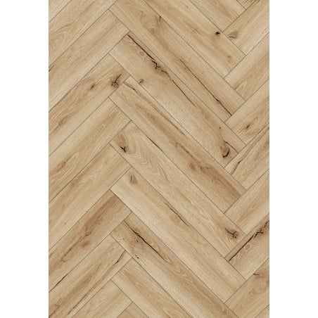 Mexen Buffalo vinyl panels herringbone 635 x 127 mm SPC 6.5 mm underlay 1.5 mm, 4 V-Groove, Oak - F1190-0635-127-505-4V1-01