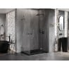 Mexen Lunar Duo right hinged shower cabin 85 x 75 cm, transparent, brushed gun gray - 834-085P-075L-66-00