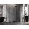 Mexen Lunar Duo right hinged shower cabin 85 x 75 cm, transparent, brushed gun gray - 834-085P-075L-66-00