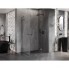 Mexen Lunar Duo shower cabin, pivot door right 100 x 95 cm, transparent, brushed gun gray - 834-100P-095L-66-00