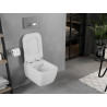 Mexen Elis Rimless WC Bowl with Soft-Close Slim Seat, Duroplast, Glossy White - 30910700