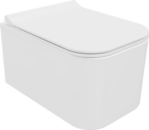 Mexen Elis Rimless toilet bowl with a slim soft close toilet seat, Thermosetting polymer, White - 30910700