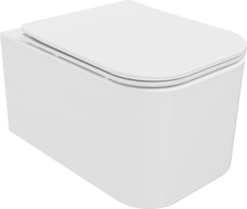 Mexen Elis Rimless toilet bowl with a slim soft close toilet seat, Thermosetting polymer, White - 30910600