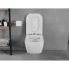 Mexen Elis Rimless toilet bowl with a slim soft close toilet seat, Thermosetting polymer, White - 30910600