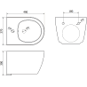 Mexen Carmen wall hung bidet, Black matt - 35884985