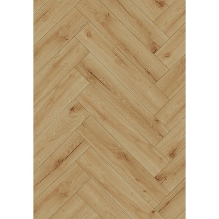 Mexen Beaver Creek vinyl panels herringbone 635 x 127 mm SPC 6.5 mm underlay 1.5 mm, 4 V-Groove, Oak - F1188-0635-127-505-4V1-01