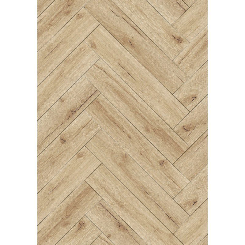 Mexen Sun Valley vinyl herringbone panels 635 x 127 mm SPC 6.5 mm underlay 1.5 mm, 4 V-Groove, Oak - F1189-0635-127-505-4V1-01