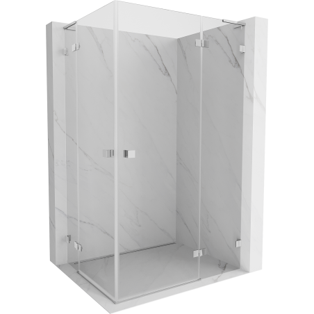 Mexen Lunar L Duo Shower Enclosure Hinged Right 80 x 75 cm, Transparent, Chrome - 834L-080P-075L-01-00