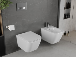 Mexen Madox Rimless WC Bowl with Soft-Close Slim Seat, Duroplast, Glossy White - 30154000