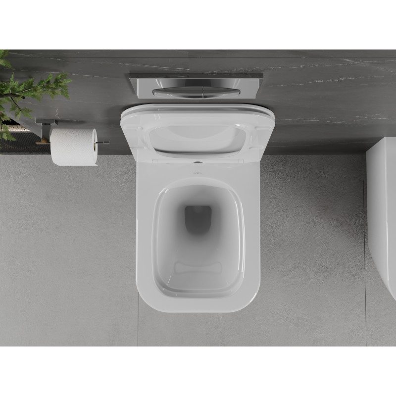 Mexen Madox Rimless WC Bowl with Soft-Close Slim Seat, Duroplast, Glossy White - 30154000