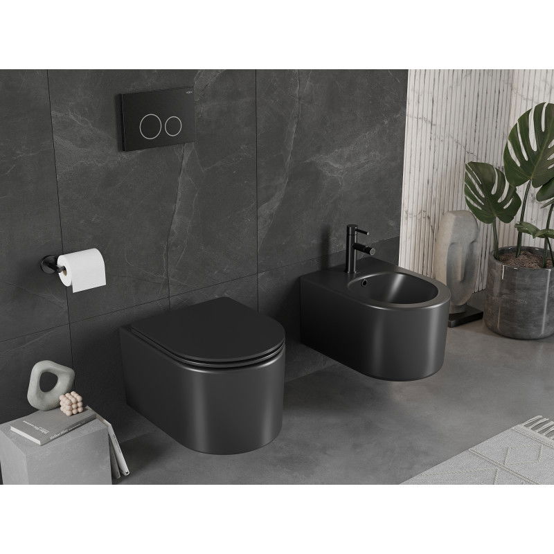 Mexen Sofia Rimless WC Bowl, Black Matte - 3354XX85