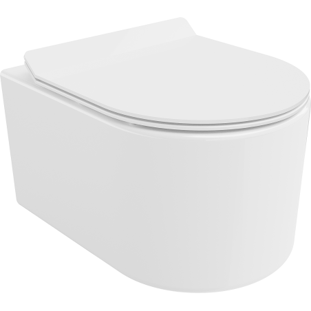 Mexen Sofia Rimless WC Bowl with Soft Close Slim Seat, Duroplast, White Gloss - 30540100