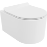 Mexen Sofia Rimless toilet bowl with a slim soft close toilet seat, Thermosetting polymer, White - 30540100