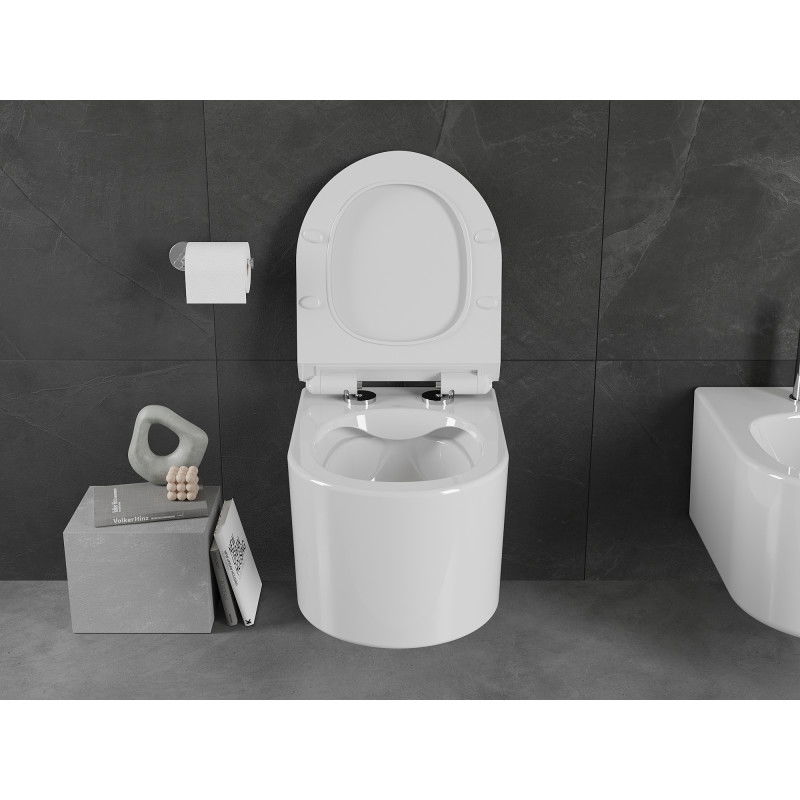Mexen Sofia Rimless WC Bowl with Soft Close Slim Seat, Duroplast, White Gloss - 30540100
