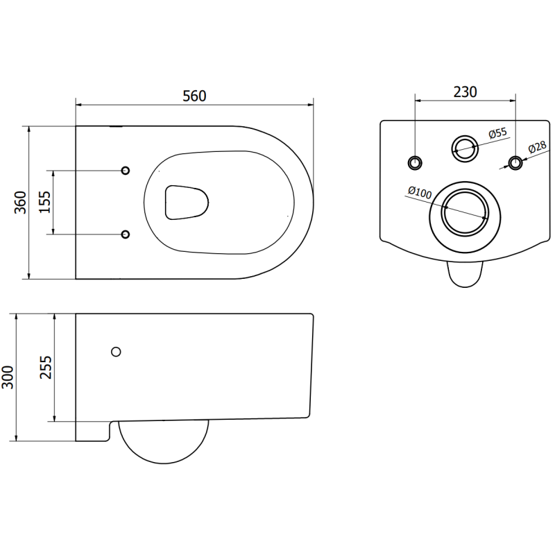 Mexen Sofia toilet bowl with slow-closing hard seat, white gloss - 30798000