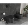 Mexen Sofia Rimless toilet bowl with a slim soft close toilet seat, Thermosetting polymer, Black matt - 30541085