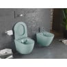 Mexen Lena Rimless toilet bowl with a slim soft close toilet seat, duroplast, Bright green matt - 30224048