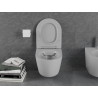 Mexen Lena Rimless Toilet Bowl with Slim Soft-Close Seat, Duroplast, Light Gray Matte - 30224061