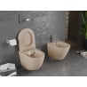 Mexen Lena Rimless toilet bowl with a slim soft close toilet seat, duroplast, Cappucino matt - 30224064
