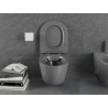 Mexen Lena Rimless WC Bowl with Soft-Close Slim Seat, Duroplast, Dark Gray Matte - 30224071