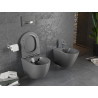 Mexen Lena Rimless WC Bowl with Soft-Close Slim Seat, Duroplast, Dark Gray Matte - 30224071