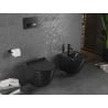 Mexen Lena Rimless toilet bowl with a slim soft close toilet seat, Thermosetting polymer, Black matt - 30220185