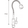 Mexen Maya kitchen mixer tap, Chrome - 672400-00