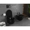 Mexen Lena Rimless WC Bowl with Slim Soft-Close Seat, Duroplast, Black Gloss - 30224070