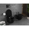 Mexen Lena Rimless WC Bowl with Soft-Close Slim Seat, Duroplast, Black Gloss - 30224070
