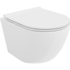 Mexen Lena rimless toilet bowl with slow-closing slim seat, duroplast, glossy white - 30220500