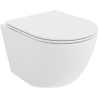 Mexen Lena Rimless toilet bowl with a slim soft close toilet seat, Thermosetting polymer, White - 30220400