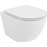 Mexen Lena Rimless toilet bowl with a slim soft close toilet seat, Thermosetting polymer, White - 30220300