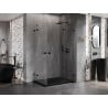 Mexen Lunar Duo Shower Enclosure Hinged Right 120 x 100 cm, Transparent, Black - 834-120P-100L-70-00