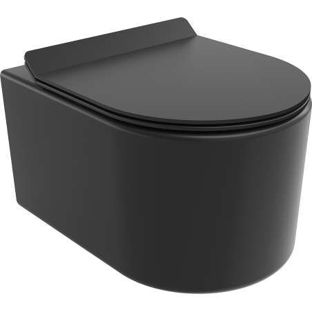 Mexen Sofia Rimless WC Bowl with Slim Soft-Close Seat, Duroplast, Matte Black - 30540185