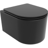Mexen Sofia Rimless toilet bowl with a slim soft close toilet seat, Thermosetting polymer, Black matt - 30541085