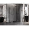 Mexen Lunar Duo shower enclosure hinged right 90 x 70 cm, transparent, gun metal - 834-090P-070L-95-00