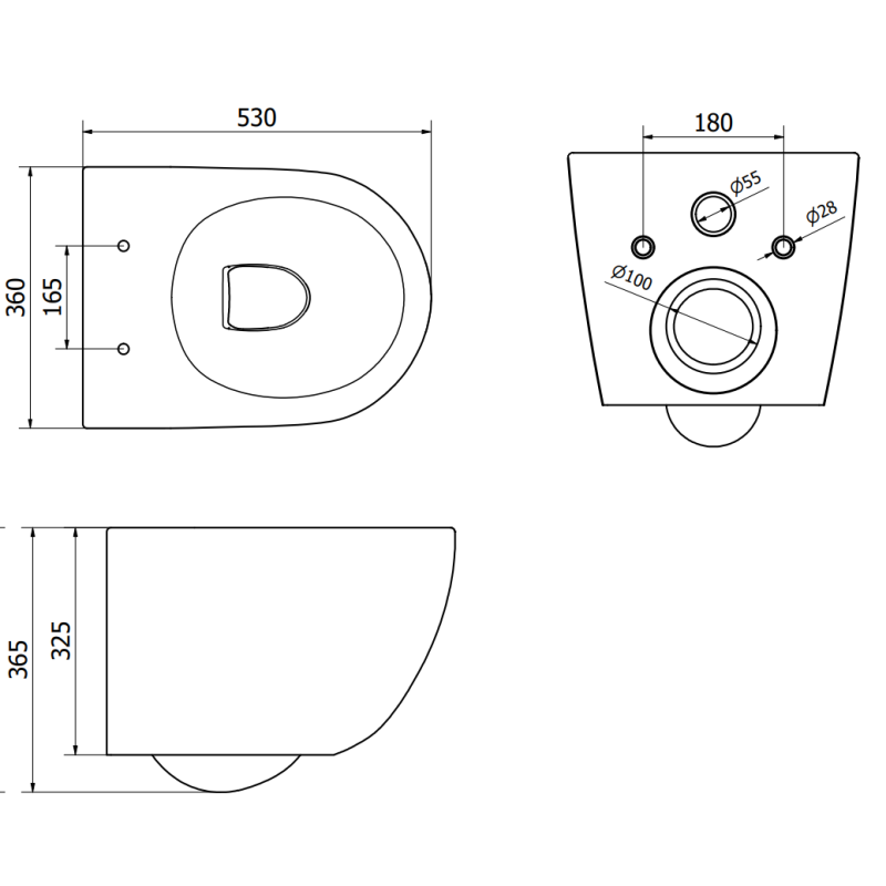 Mexen Lena toilet bowl with a slow-close hard seat, white gloss - 30298000