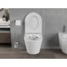 Mexen Rico Rimless toilet bowl with a slim soft close toilet seat, Thermosetting polymer, White - 30720500