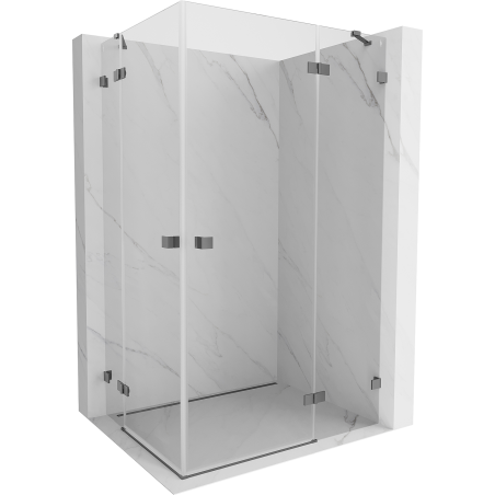 Mexen Lunar Duo Shower Enclosure Right Hinged 120 x 70 cm, Transparent, Gun Metal - 834-120P-070L-95-00
