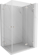 Mexen Lunar Duo Shower Cabin with Right Hinged Door 110 x 95 cm, Transparent, Brushed Nickel - 834-110P-095L-97-00
