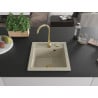 Mexen Vito 1-Bowl Granite Sink 520 x 490 mm, Beige, Golden Siphon - 6503521000-69-G