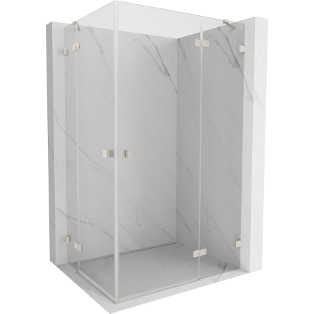 Mexen Lunar Duo right hinged shower cabin 115 x 100 cm, transparent, brushed nickel - 834-115P-100L-97-00