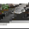 Mexen Vito 1-compartment granite sink 520 x 490 mm, Black/Silver metallic, siphon Gold - 6503521000-73-G