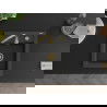 Mexen Vito 1-compartment granite sink 520 x 490 mm, spotted black, siphon Gold - 6503521000-76-G