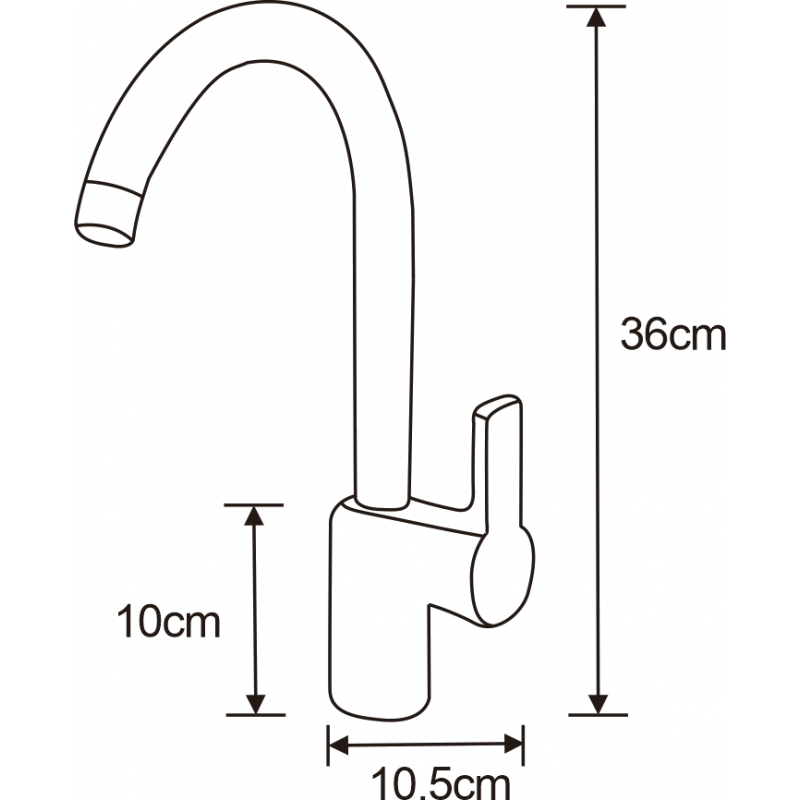 Mexen Ebro Kitchen Tap, Chrome - 671500-00