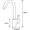 Mexen Ebro Kitchen Tap, Chrome - 671500-00